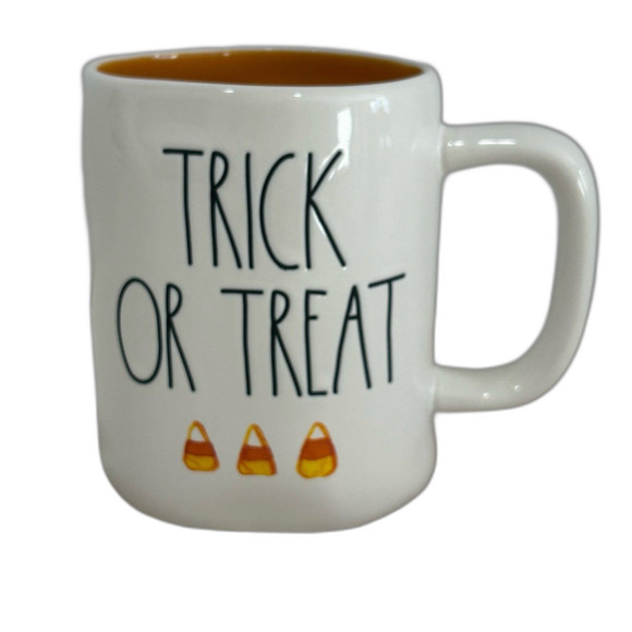 Rae Dunn Ceramic Mug Trick or Treat Artisan Collection by Magenta Embossed - Picture 1 of 11